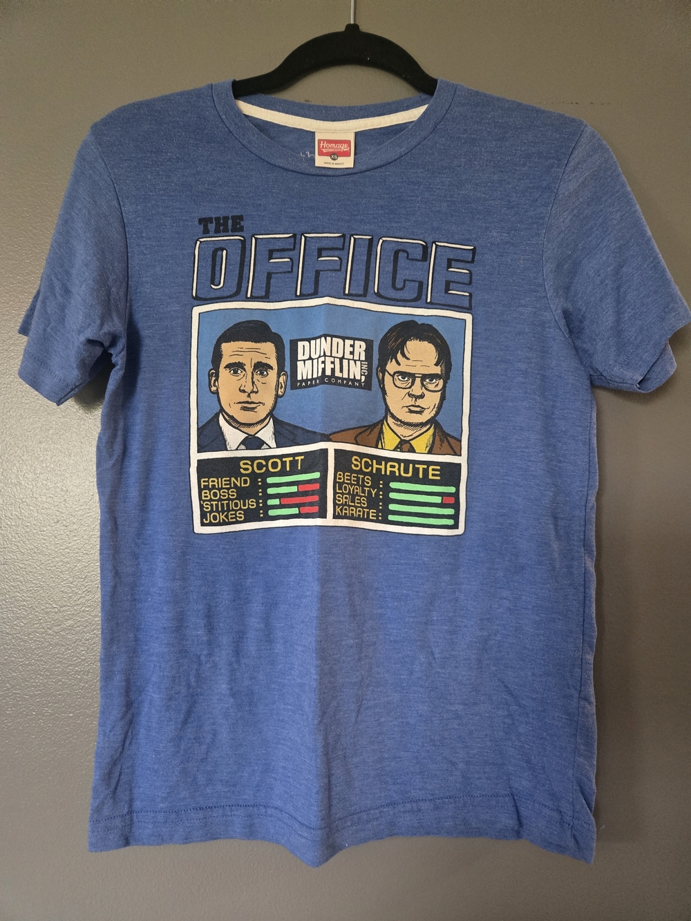 HOMAGE Blue 'The Office' Scott & Schrute Graphic Tee